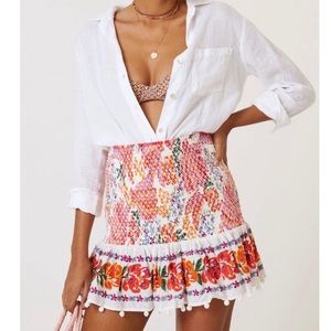 Anthropologie patterned skirt